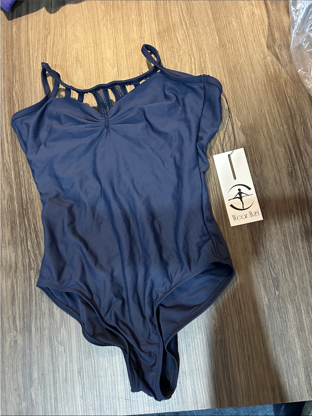 Wear Moi Women's Navy Strappy Dance leotard xs